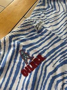 Vintage 90s Zubaz Houston Oilers Snake Print Pants Medium USA Made - Picture 1 of 4