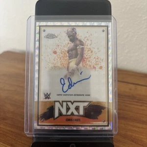 2025 Topps Chrome WWE Edris Enofe NXT Geometric Refractor Auto #NXT-EEF Raw - Picture 1 of 2