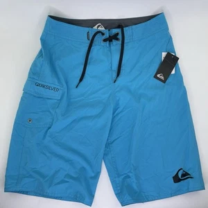 Quiksilver Polyester Swim Boardshorts Shorts Turquoise Blue Boys Youth Sz 29 - Picture 1 of 7