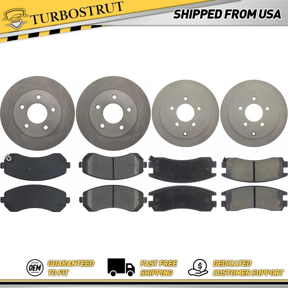 Front & Rear OE Brake Rotors Brake Pads Kit for 2002-2005 Buick Rendezvous 3.4L - Image 1 of 1