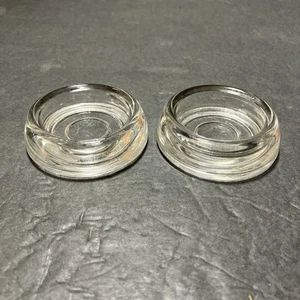 Antique Floor Protector Furniture Coasters Clear Glass 2 1/2” Diameter - Picture 1 of 3