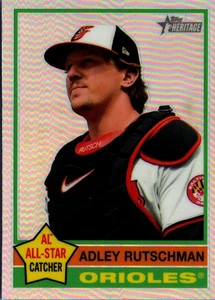 2025 Topps Heritage Chrome Refractors #294 Adley Rutschman Baltimore Orioles - Picture 1 of 2