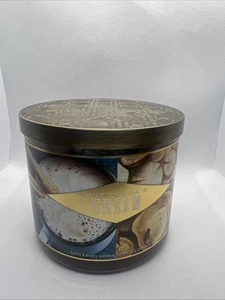 Bath & Body Works HOT COCOA & CREAM  3 Wick Candle SCENTED CANDLE 14.5 Oz - Picture 1 of 4