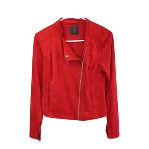 $165.00 Lysse New York Motorcycle Jacket Red Flare Women Size XS Long Sleeve NWT - Picture 1 of 15