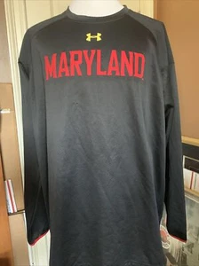 Maryland Terrapins 4XL Under Armour Long Sleeved Team Issued Shirt Football - Picture 1 of 4