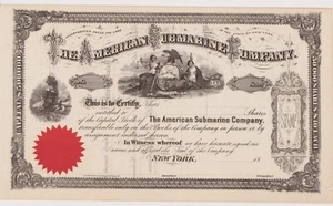 American Submarine Company Aktienzertifikat New York - Bild 1 von 1