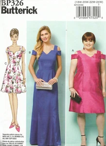 326 Butterick Schnittmuster tailliert Kleid Rock Optionen Größe 18W 20W 22W 24W UNGESCHNITTEN - Bild 1 von 4