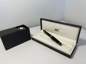 146 Mont Blanc Fountain Pen & Mont Blanc - Mystery Black Ink 60ml - Brand New - Picture 1 of 11