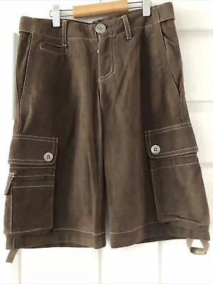 D&G 青少年麂皮绒皮革短裤全新无标签漂亮 — 第 1/4 张图片