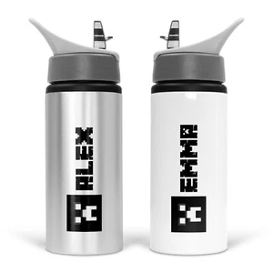 Personalisierte Wasserflasche 600 ml mit Mine Icon auslaufsicher und auslaufsicher - Bild 1 von 9