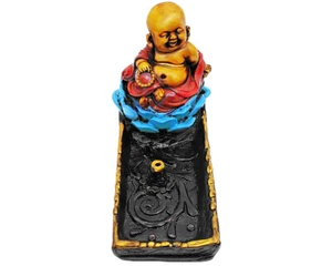 Baby Buddha Soporte de Incienso Alto Palo Largo Cenicero Quemador Hecho a Mano Decoración de Humo - Imagen 1 de 13