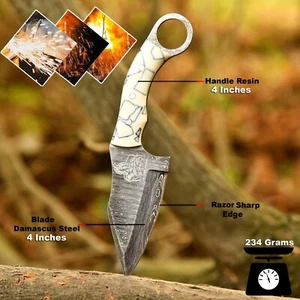 Full-Tang Hunting Knife – Survival/Bushcraft Fixed Blade, EDC Tool - Picture 1 of 25