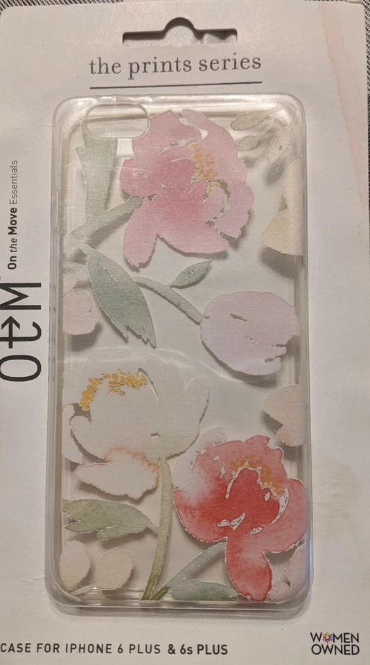 Funda Centon OTM Cotizaciones Impresiones para iPhone 6/6s Plus, Transparente/Peonías Gone Brillante  Foto 1 de 3