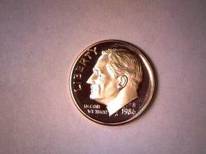 1986 S 10C Proof Roosevelt Dime - **FREE SHIPPING** - Picture 1 of 2