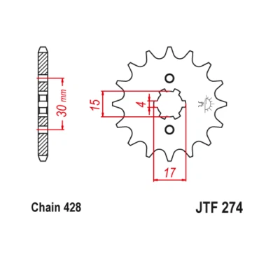 JT Front Sprocket 13 13T Tooth Honda CRF100F 2004-2013 XR100R 1981-2003 XL100S - Image 1 of 2