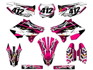 2001-2014 fits POLISPORT RESTYLE (RMZ STYLE) RM 250 MAYHEM Pink Senge Graphic... - Picture 1 of 10