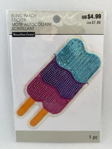 Popsicle Bling Patch Sticker For Clothes Totes Bags Girl Fun Crafts - Picture 1 of 2