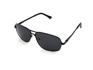 Gafas de sol polarizadas AUDI cuadradas de metal aviador marco negro lentes de humo AU5 - Imagen 1 de 10