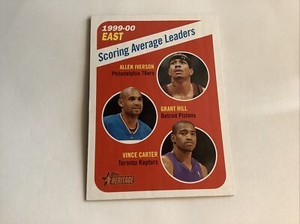 ALLEN IVERSON GRANT HILL VINCE CARTER TOPPS 1999-00 SCORING AVERAGE LEADERS 139