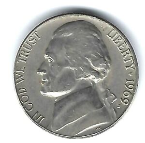 1969-D Denver Circulated Jefferson Nickel Coin! 