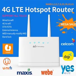 LTE CPE 4G Router 300m RJ45 WAN LAN Wireless Modem SIM card Wifi Mobile Hotspot - Picture 1 of 16