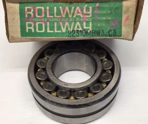 Rollway 22310MBW33C3 Spherical Roller Bearing 50mm ID 110mm OD 40mm W 22310W33C3 - Picture 1 of 6