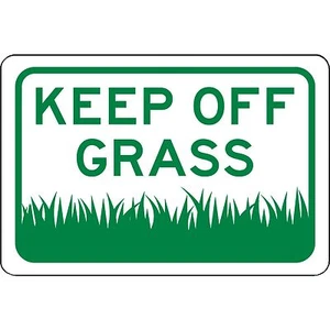Keep Off Grass Aluminum Metal Sign 12" x 8" - Will Not Rust - Picture 1 of 1