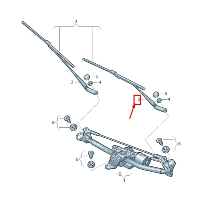 Nuevo brazo limpiaparabrisas delantero izquierdo AUDI A3 Sportback 8V RHD 8V2955407C1P9 Foto 1 de 4