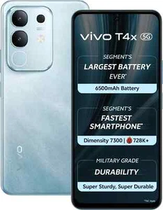 vivo T4X 5G (Blue 256GB 8GB) 6.72" Dimensity 7300 5G Processor Global Version - Picture 1 of 3