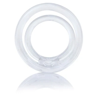 RingO 2 C-Ring w Ball Sling Clear - Penis Cock Enhancer Double Erection Ring - Image 1 of 4