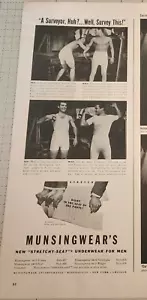 Munsingwear 1941 para hombre anuncio vintage 14 x 5 Surveyor Huh - Imagen 1 de 2