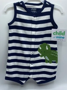 Jungen Größe 12M 24M entzückender 1-teiliger Strampler Sommer Outfit Dinosaurier Neu - Bild 1 von 7