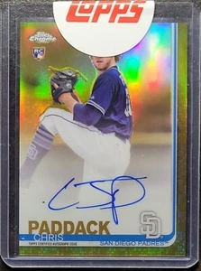 Chris Paddack 2019 Topps Chrome /50 Gold Refractor Rookie Card Autograph Auto RC - Picture 1 of 2