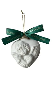 Wedgwood matt 3D Herz Engel Cherub Ornament nicht originalverpackt - Bild 1 von 5