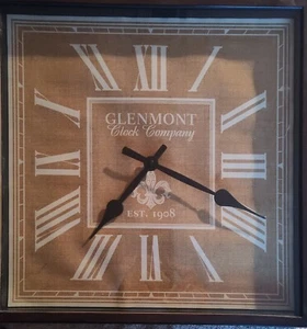 Glenmont Clock Company 16" Square Wall Clock Roman Numerals  - Picture 1 of 1