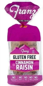 GLUTEN FREE Raisin Bread, 20oz, Franz Bakery - Picture 1 of 3