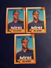 1990 Topps # 608 ERIC ANTHONY Rookie Future Stars Lot 3 Astros Nice !  