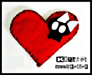 Broche CORAZON CALAVERA LAZO Complemento Gothic Punk Rock Halloween OFERTA - Imagen 1 de 1