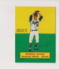 WARREN SPAHN 1964 TOPPS STAND-UP VINTAGE BASEBALL PUNCH OUT MILWAUKEE BRAVES