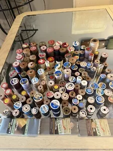 120 Sewing Thread Lot- Assorted- Some New/ Used-few Empty- All Sizes & 4 Binding - Picture 1 of 6