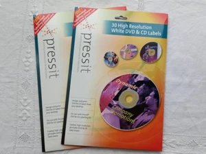 Pressit hochauflösende weiße DVD & CD-Etiketten (60 Etiketten) - Bild 1 von 1