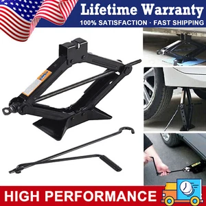 Scissor Jack Handle Crank Tool 2 Ton Car Van Garage For Repair Tire Wheel Change - Picture 1 of 14