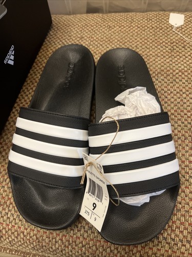 Adidas Adilette scivoli doccia neri uomo taglia 9