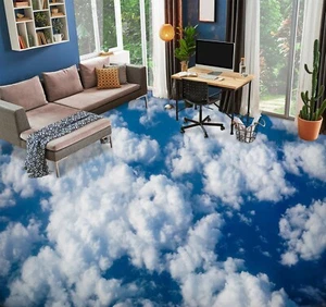 3D White Cloud 31RAIN35 Floor WallPaper Murals Wall Print Decal AJ Honey - Picture 1 of 5