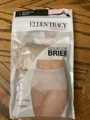 Paquete de tres calzoncillos sin costuras ELLEN TRACY ESSENTIALS talla pequeña/5 neutros ¡NUEVO CON ETIQUETAS! Foto 1 de 2