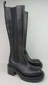 Botas Chelsea Bottega Veneta Altas Tacos Altos Cuero Negro Gruesas Talla 38.5 - Imagen 1 de 7