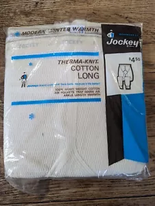 JOCKEY THERMA-KNIT VTG 60s White cotton Long John Underwear Sz. 48 NWT 1026L - Picture 1 of 8