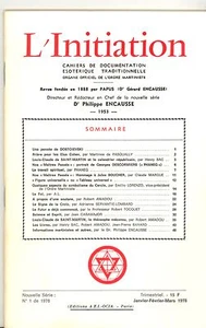 REVUE. L INITIATION Cahiers de Documentation Ésotérique. 51° ANNEE. N°1. 1978 - Picture 1 of 1