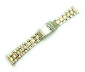 18 mm 20 mm 22 mm Speidel Gold und Silber Edelstahl Metall Uhrenarmband 1613 - Bild 1 von 5
