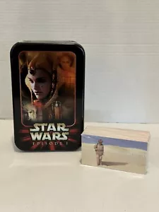 STAR WARS WIDEVISION EPISODE 1 - TIN BOX 1999 SERIES 1 COMPLETE CARD SET QUEEN - Picture 1 of 5